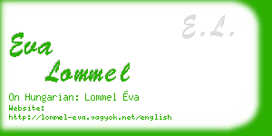 eva lommel business card